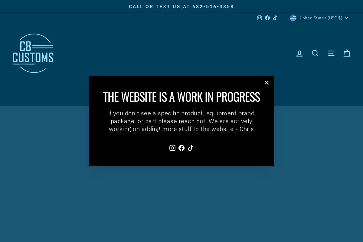 cbcustoms.net homepage screenshot