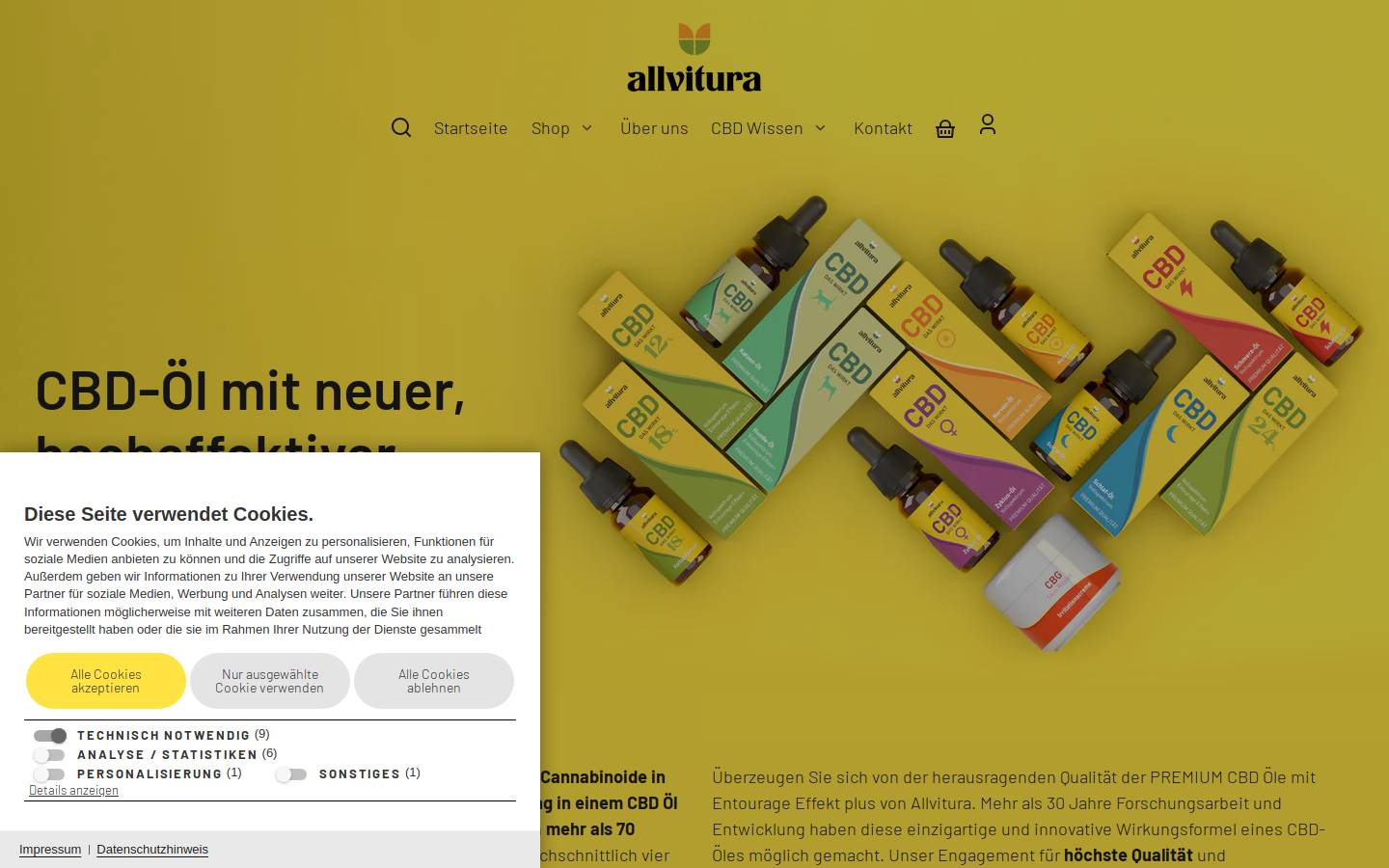 cbd-allvitura.com homepage screenshot