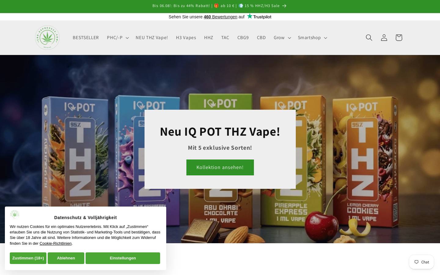 CBD-Express24.com homepage screenshot