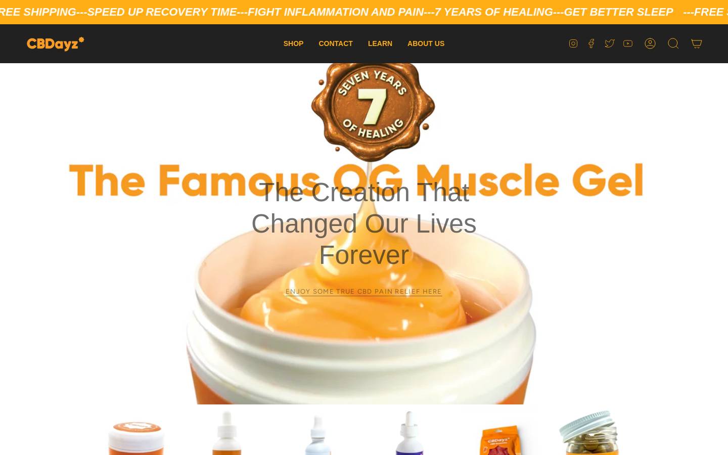 cbdayz.com homepage screenshot