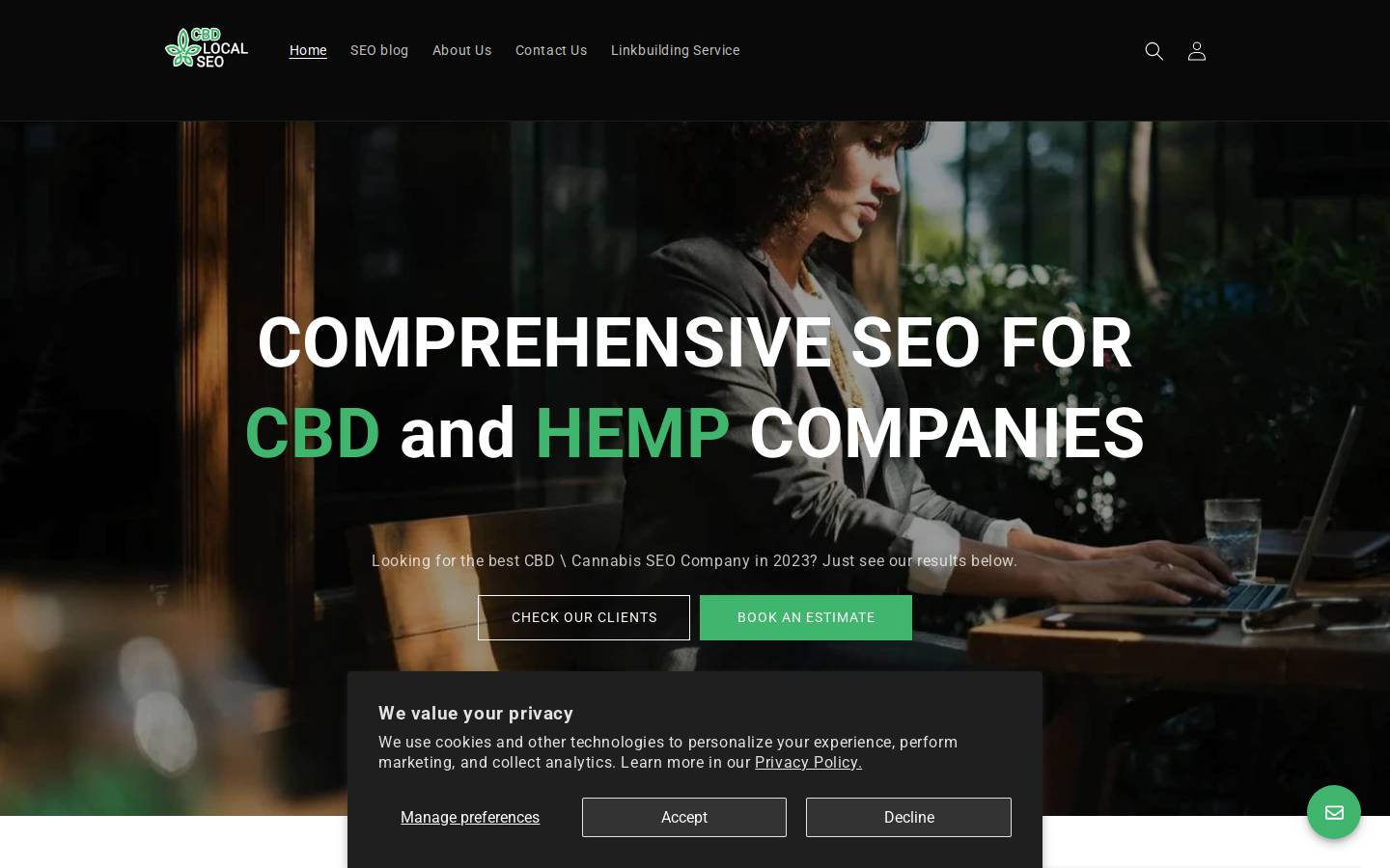 CBD SEO Agency: CBD LOCAL SEO homepage screenshot