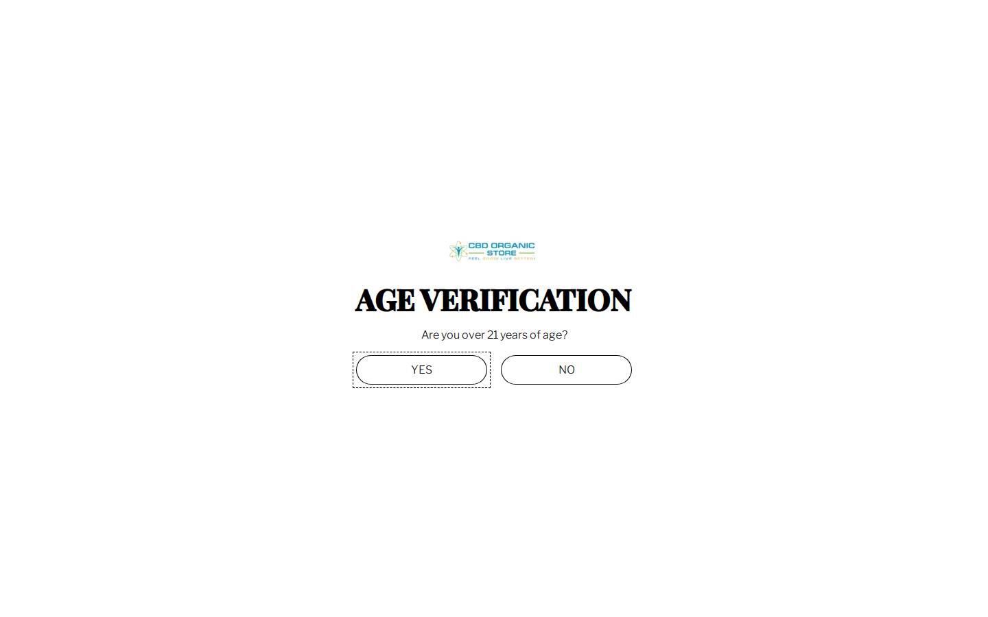cbdorganicstore.com homepage screenshot