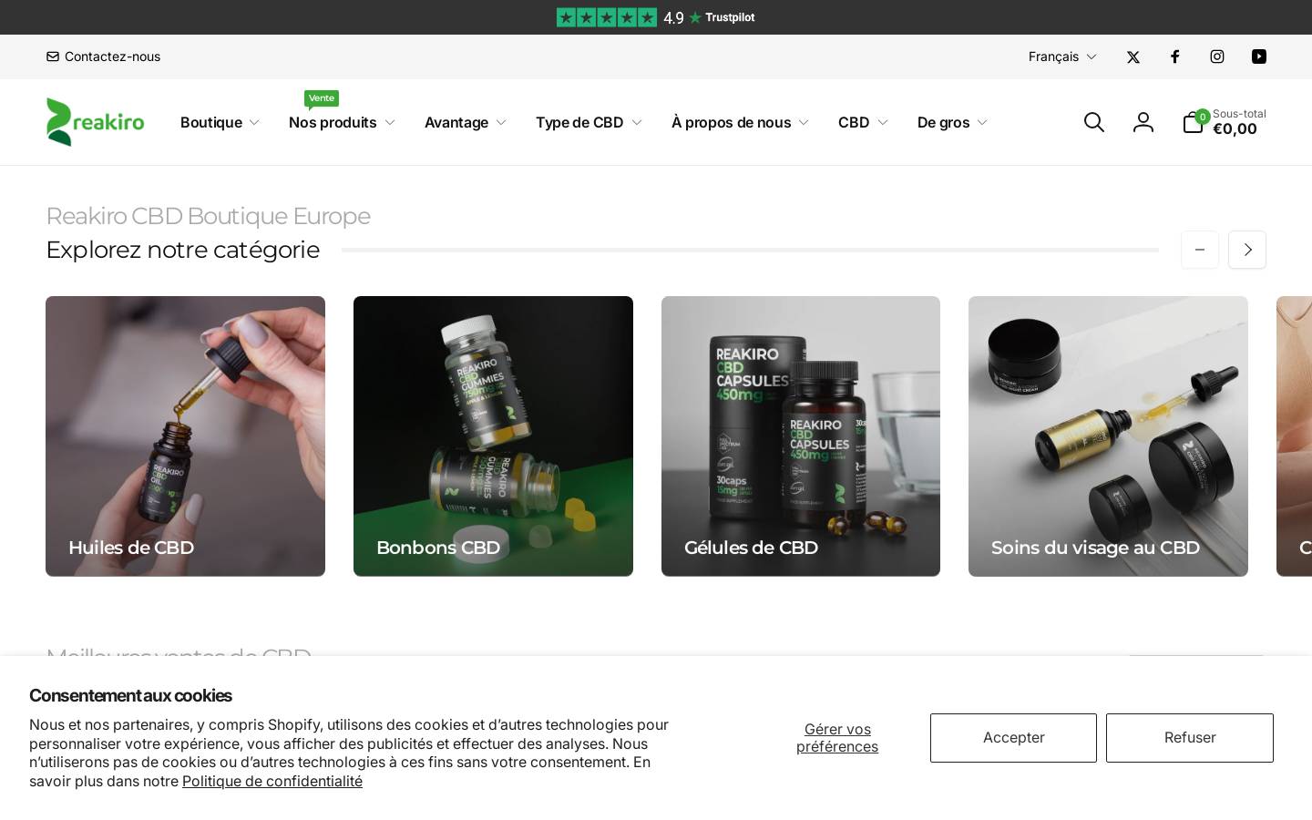 Reakiro homepage screenshot