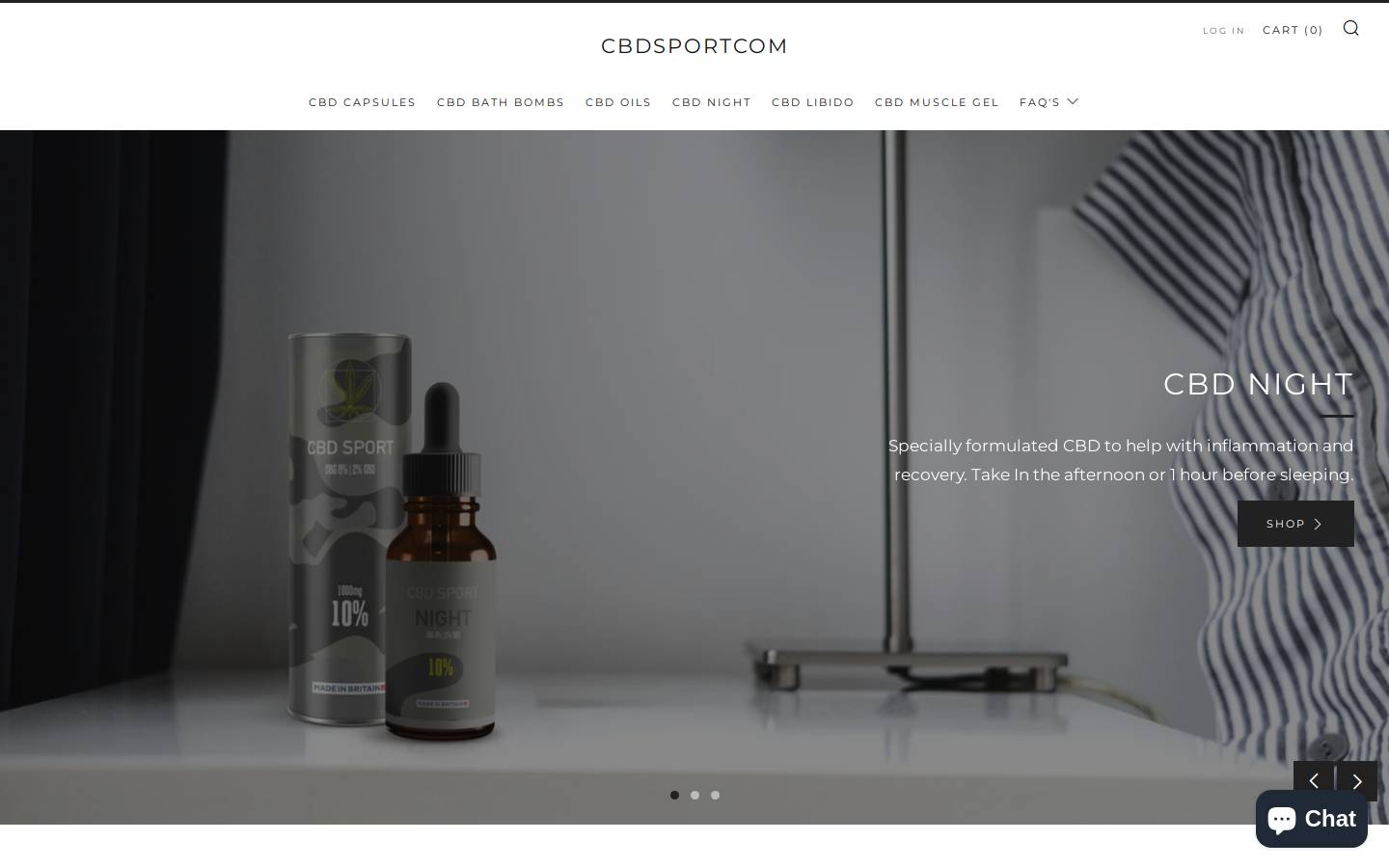 cbdsport.com homepage screenshot