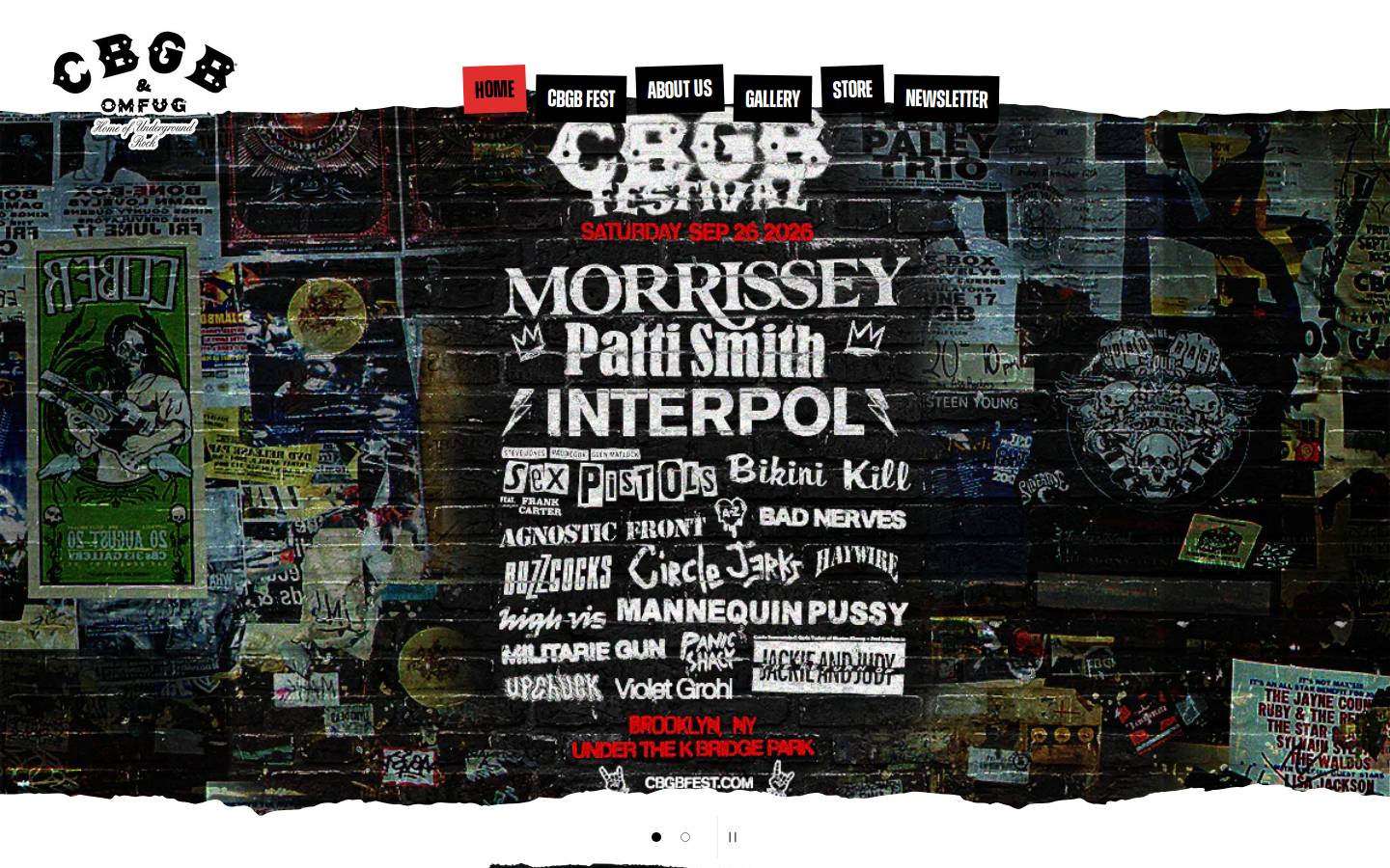 cbgb.com homepage screenshot