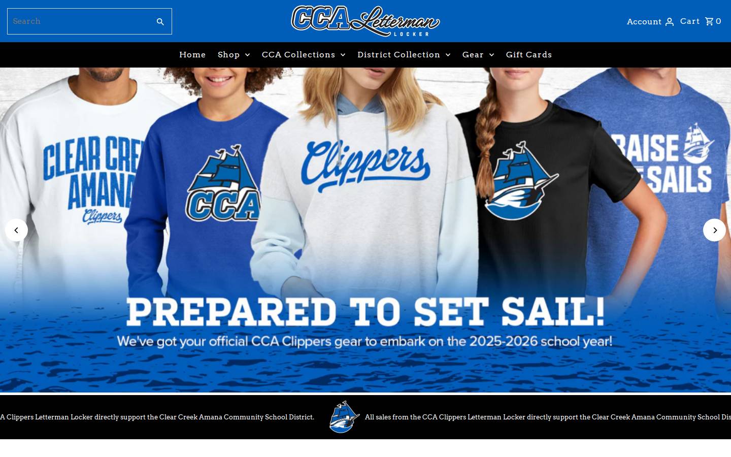 ccalettermanlocker.com homepage screenshot