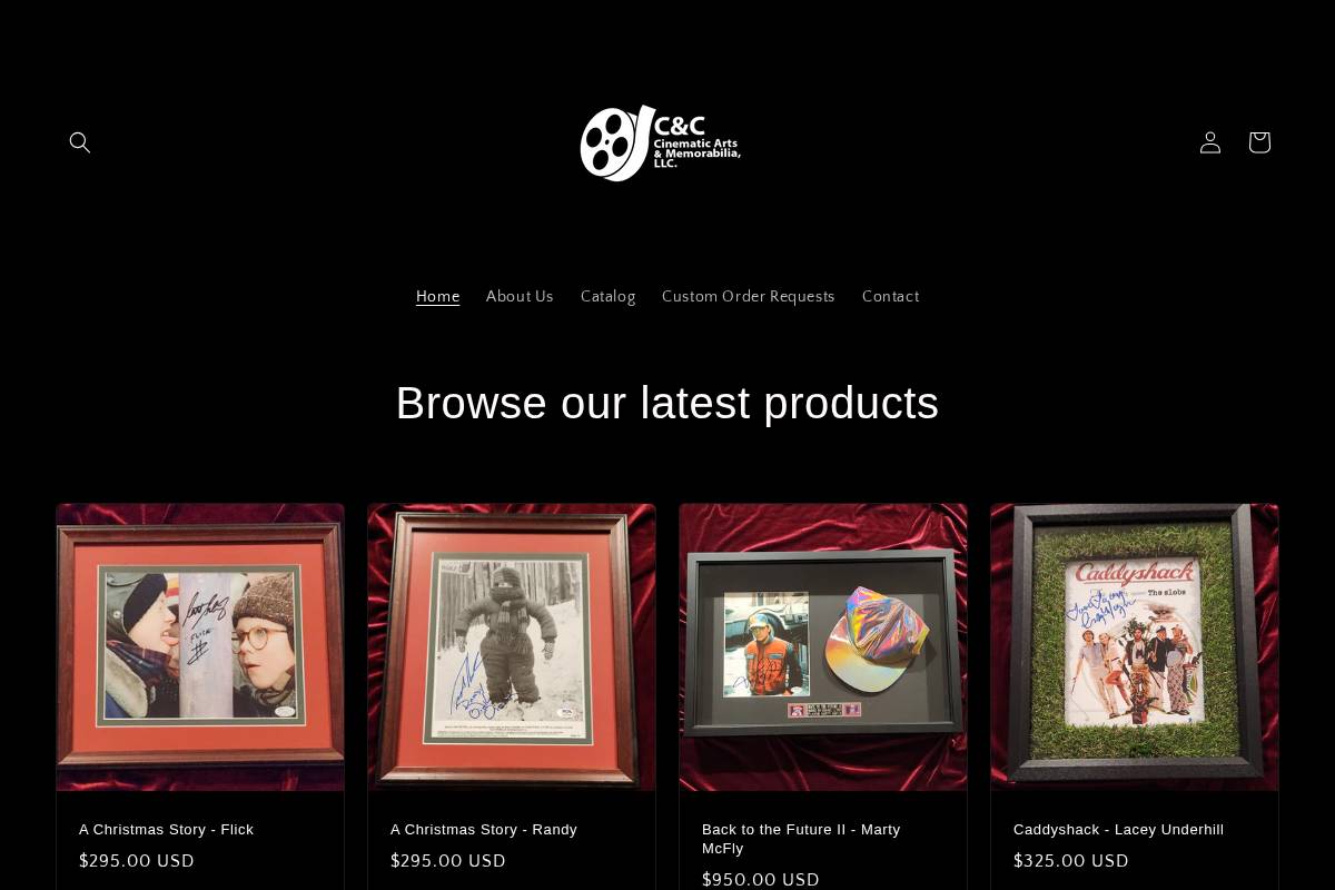 cccinematicarts.com homepage screenshot