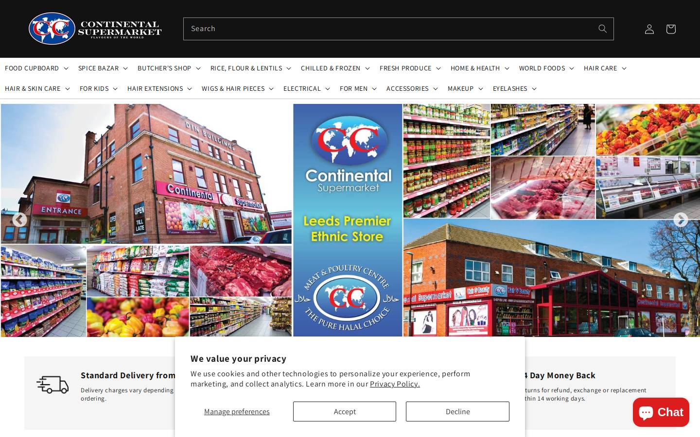 cccontinental.com homepage screenshot