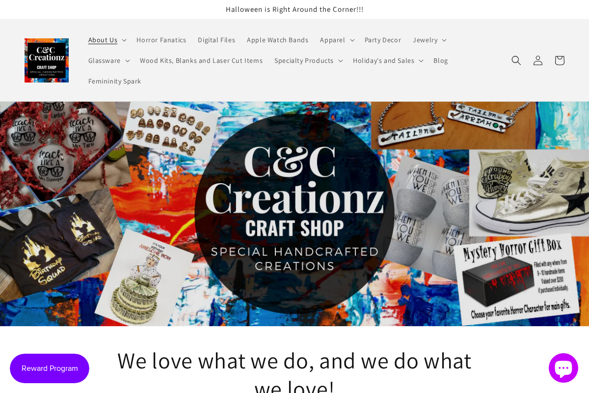 CCCreationz homepage screenshot