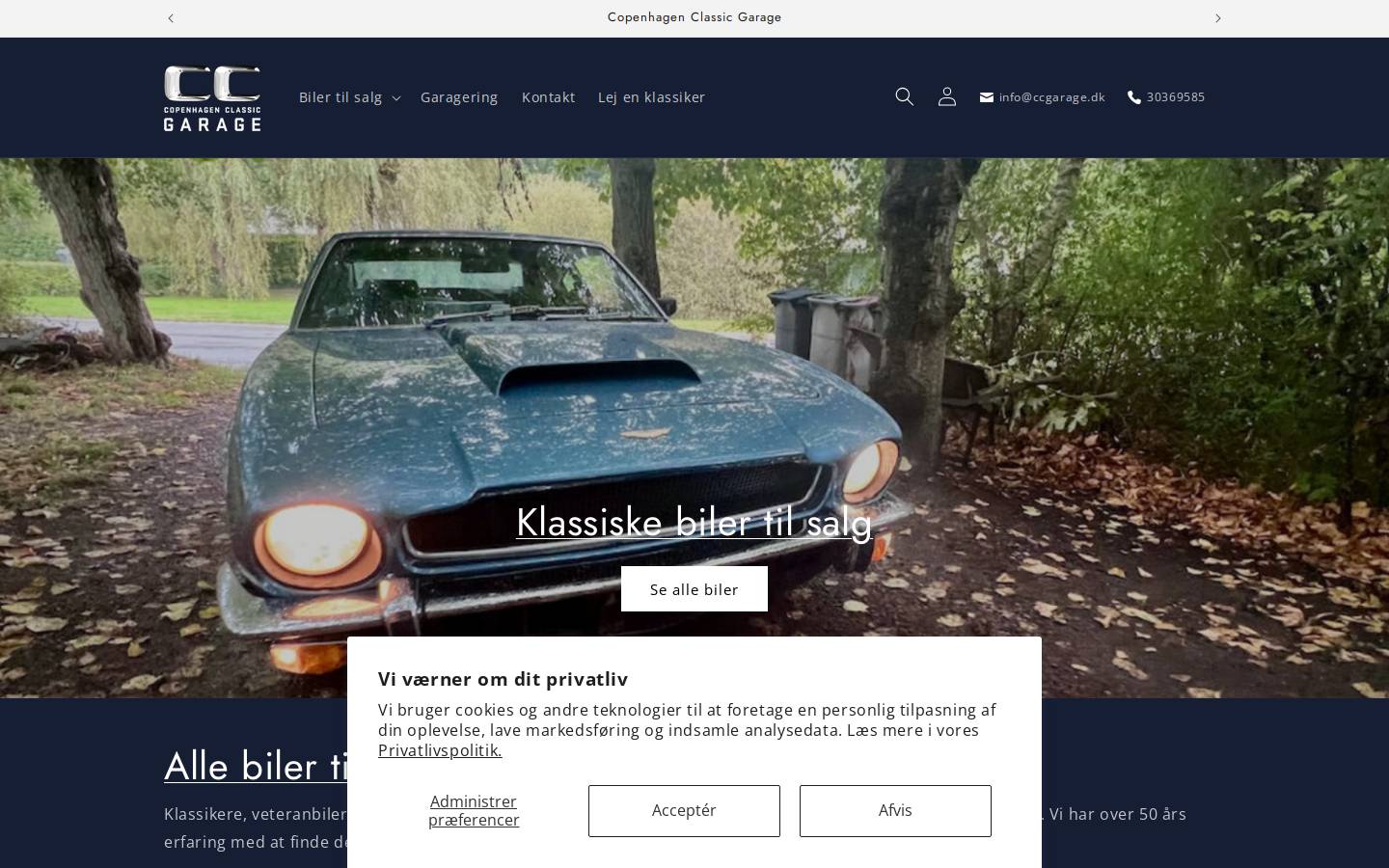 Ccgarage homepage screenshot