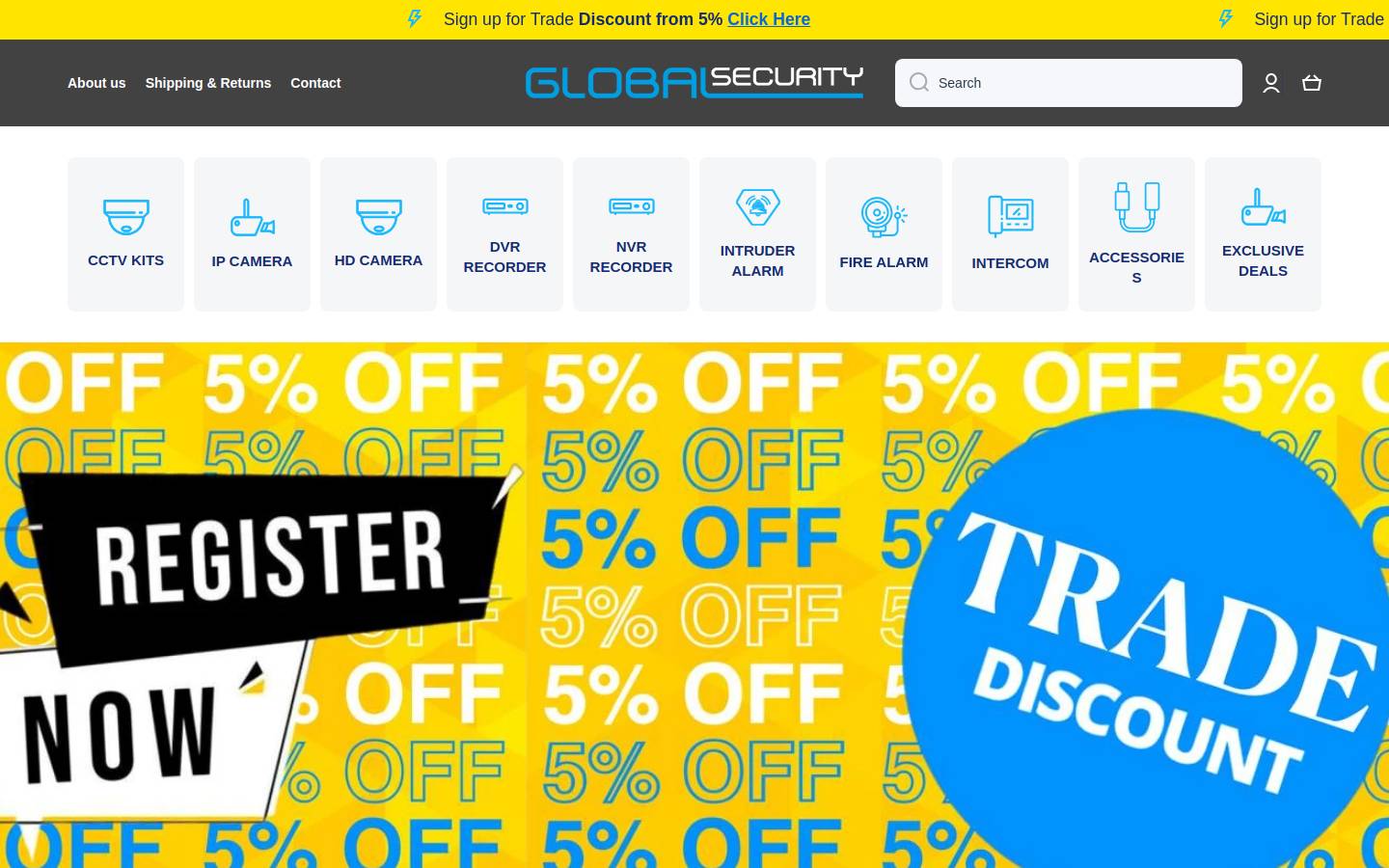 Global Security homepage screenshot