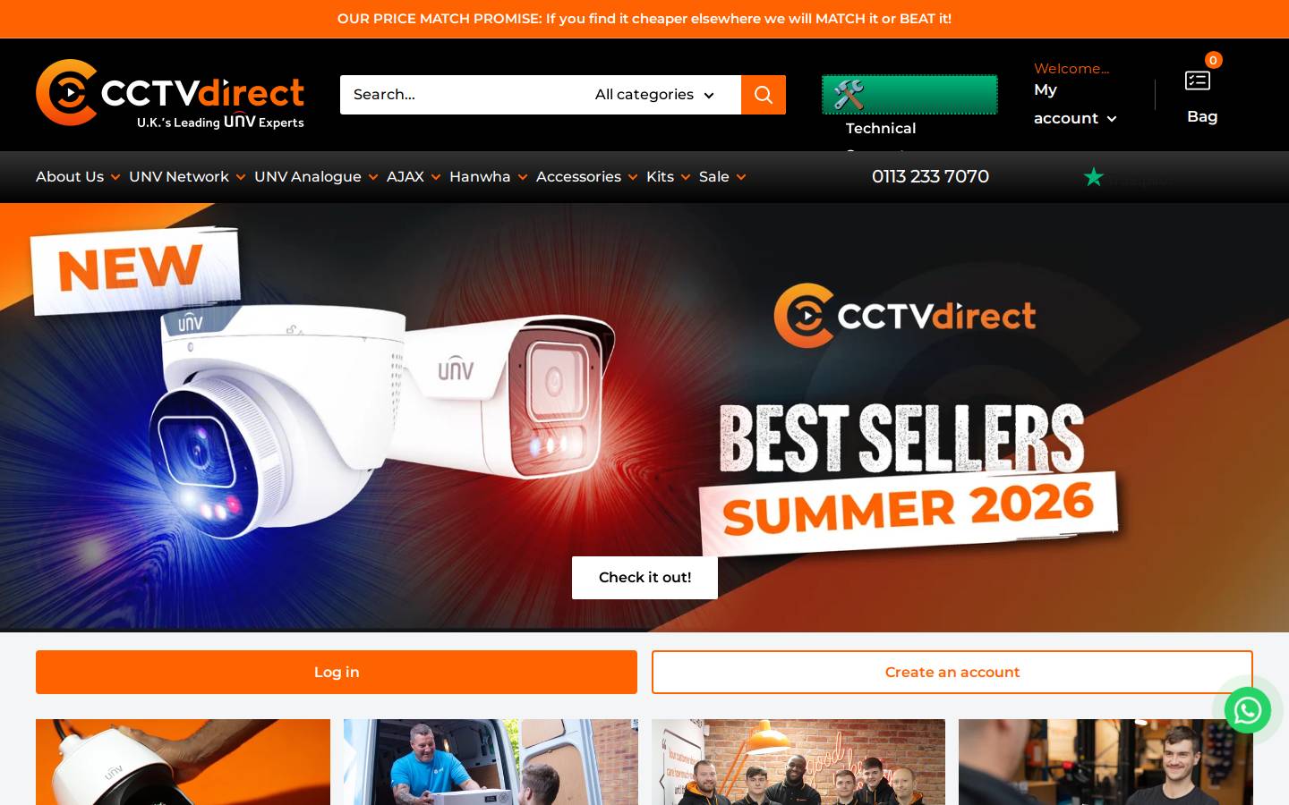 CCTV Direct homepage screenshot