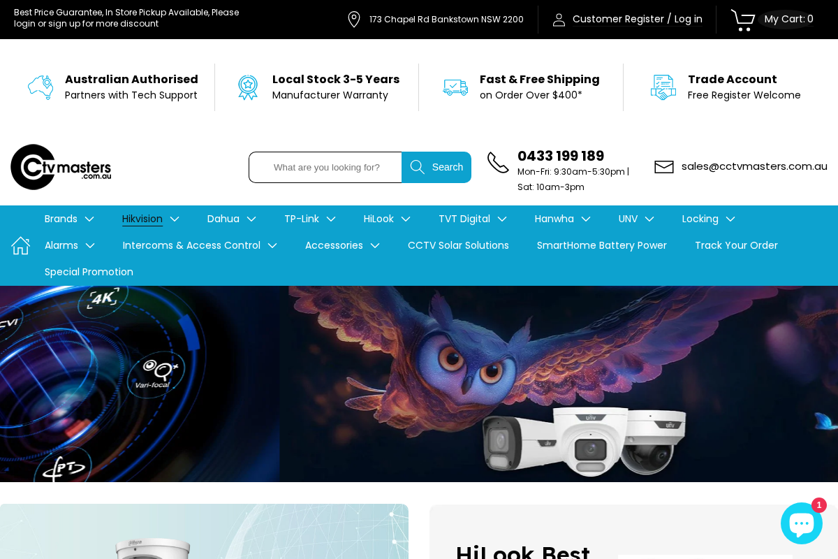 CCTVMASTERS.COM.AU homepage screenshot