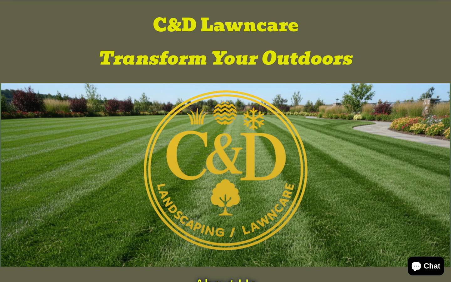 cd-lawncare.com homepage screenshot