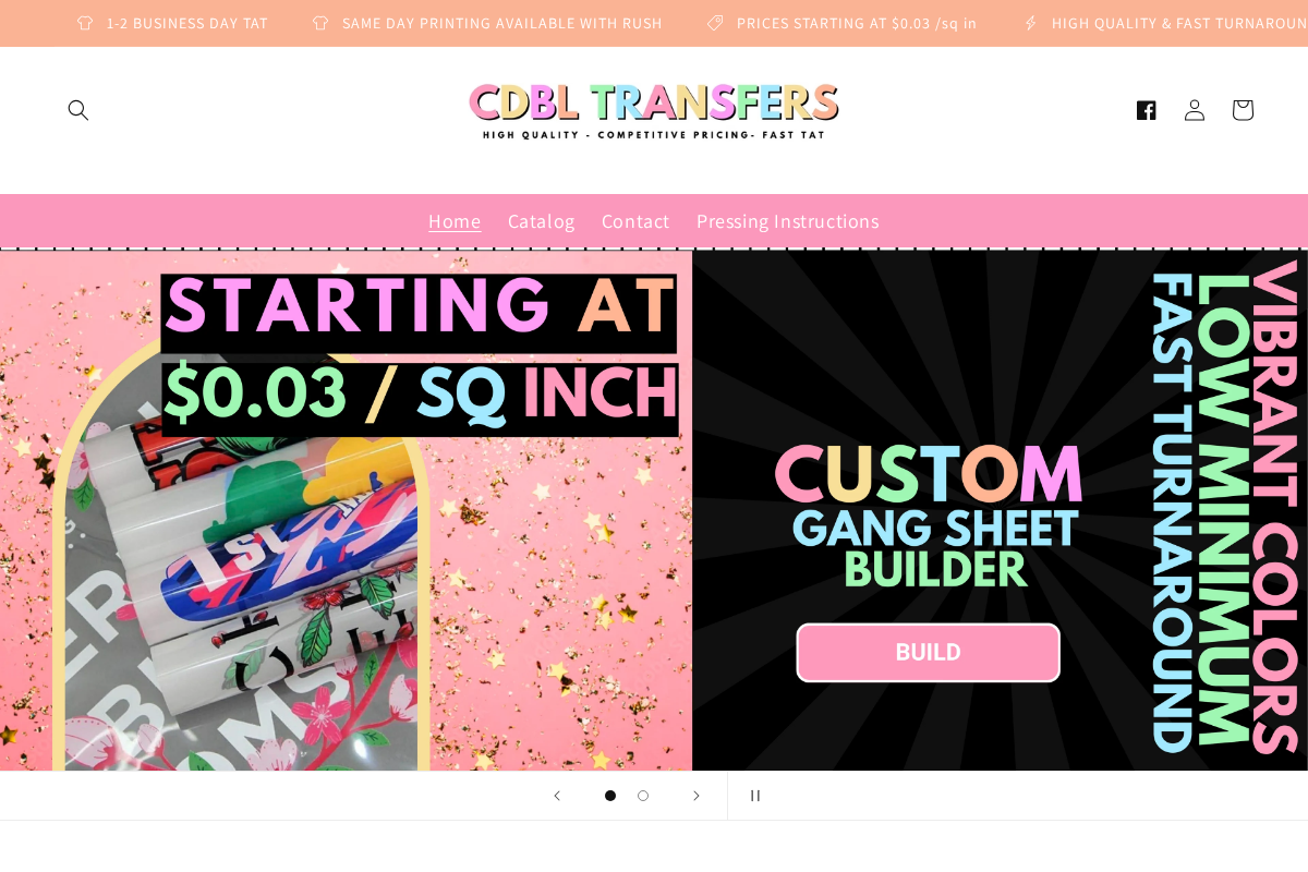CDBL Transfers homepage screenshot