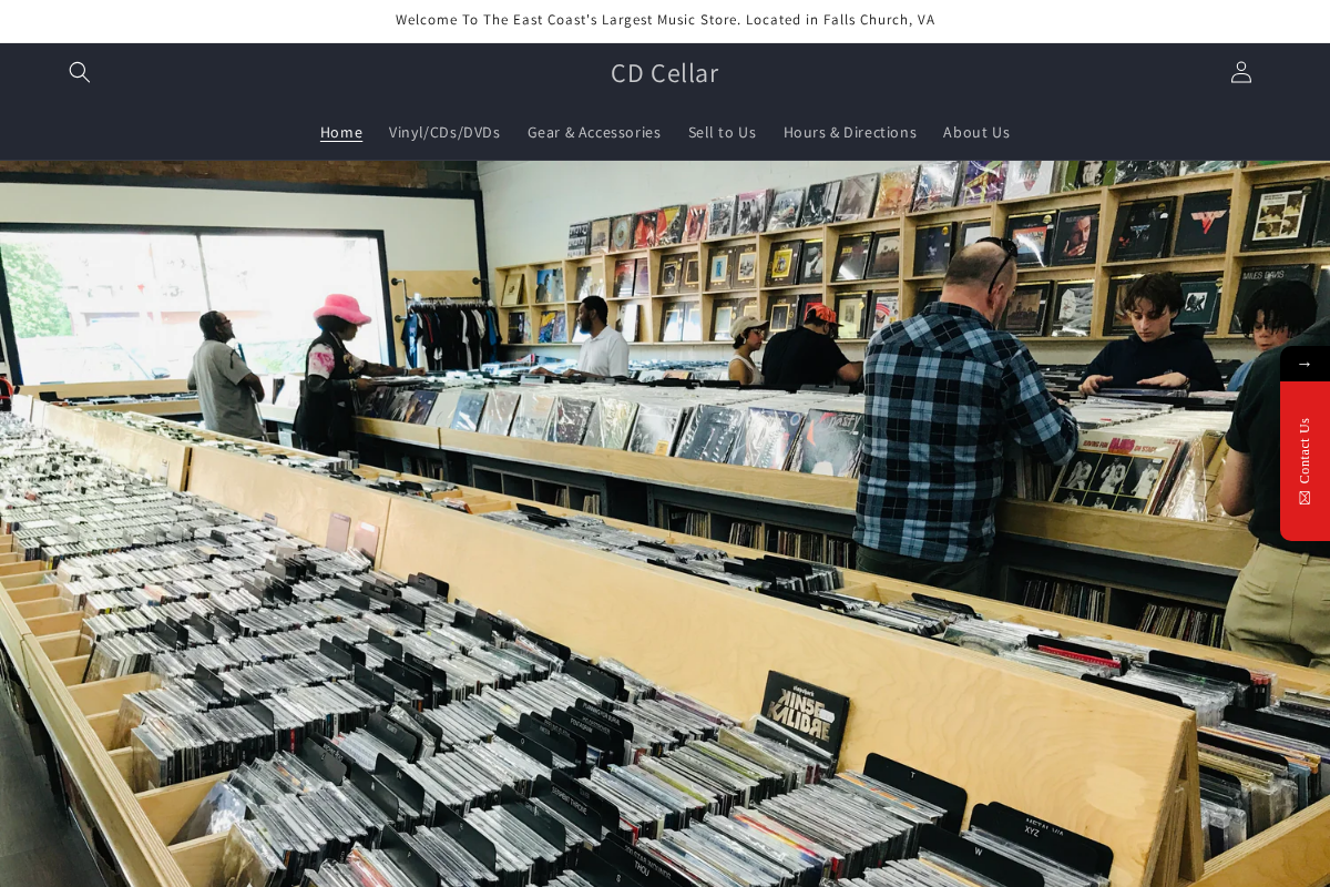 CD Cellar homepage screenshot