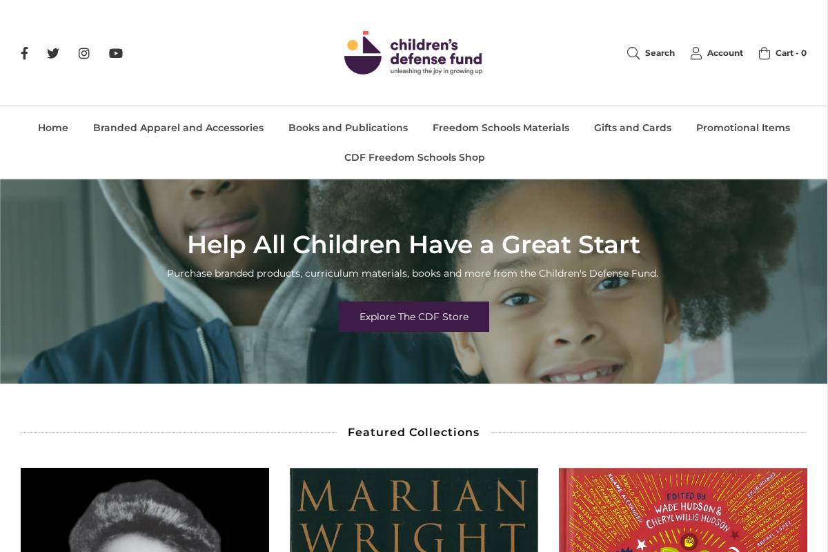 cdfwebstore.com homepage screenshot