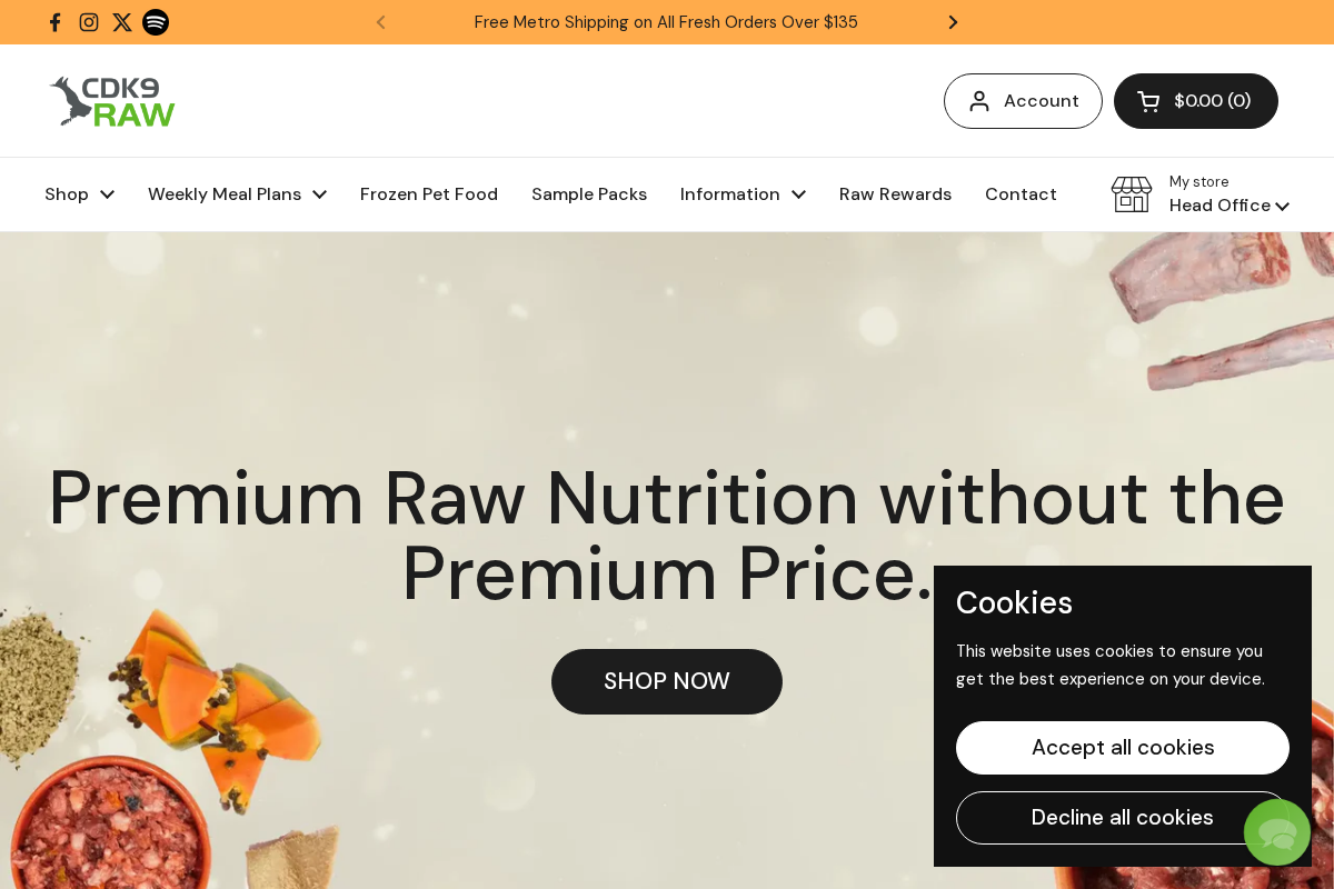 CDK9 Raw homepage screenshot