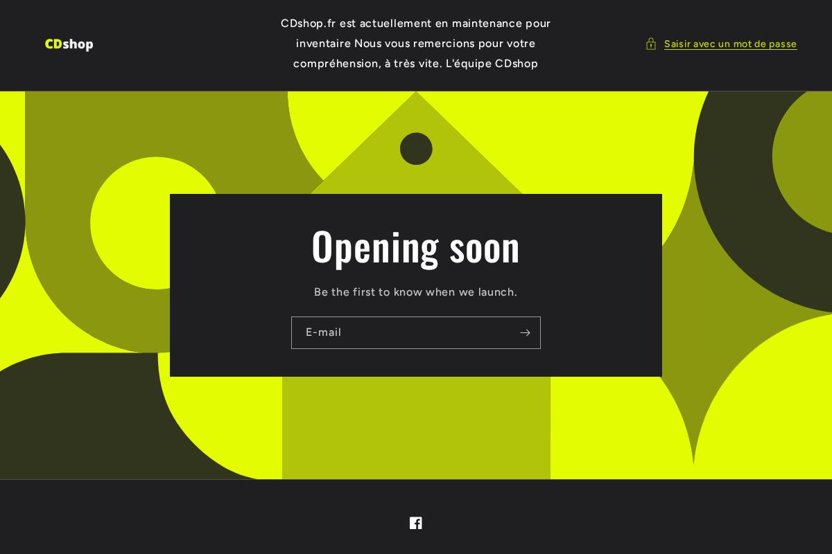 cdshop.fr homepage screenshot