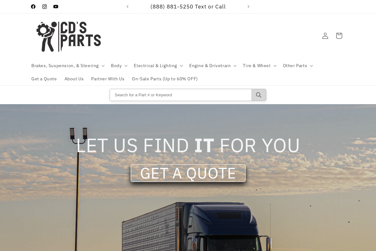 CD's Parts homepage screenshot