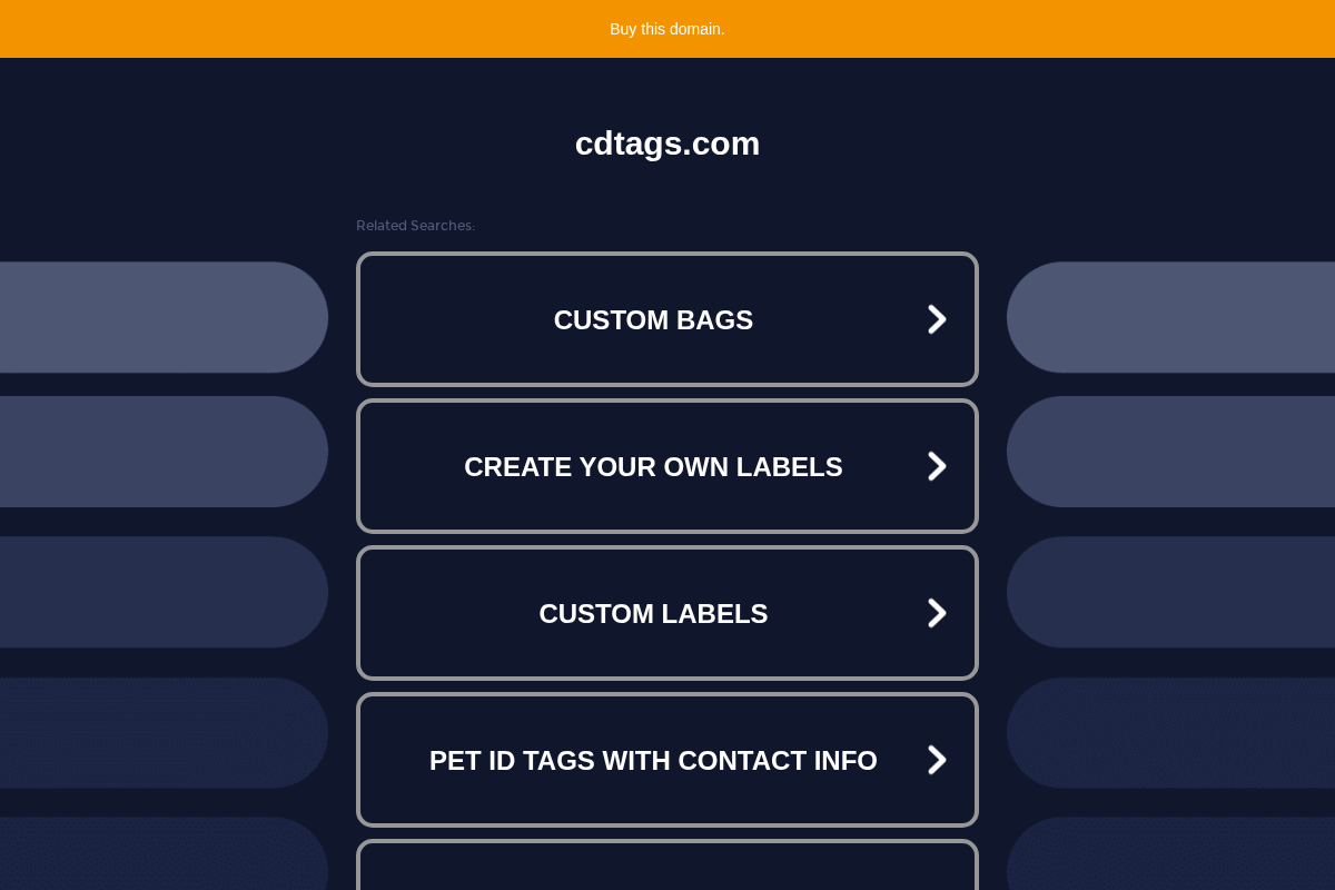 cdtags.com homepage screenshot