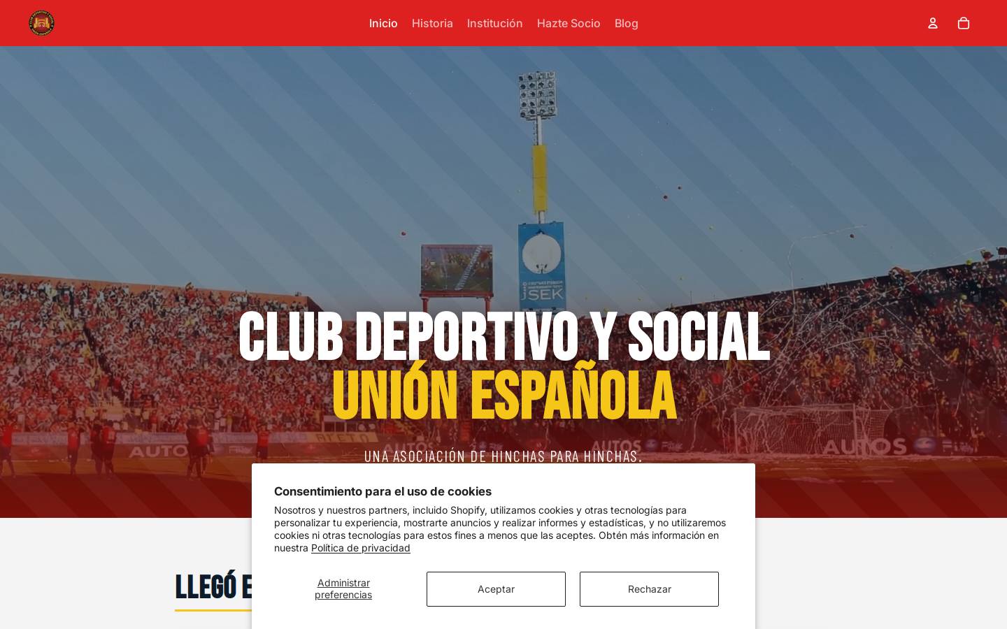 cdysunionespanola.cl homepage screenshot