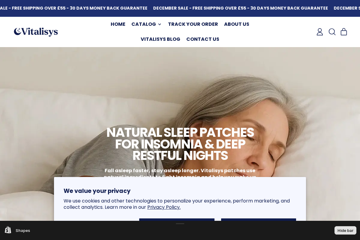 Vitalisys homepage screenshot