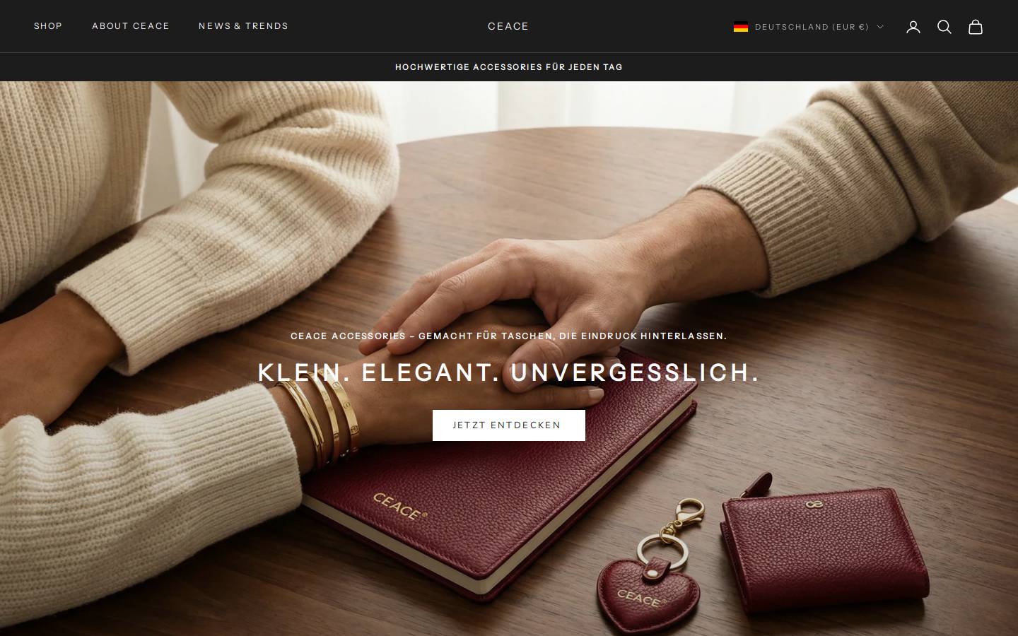 Ceace homepage screenshot