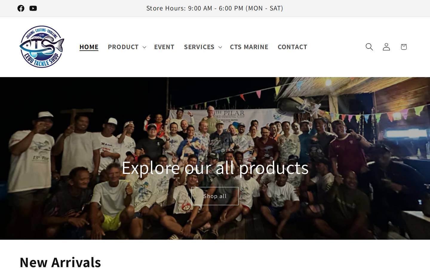 cebutackleshop.com homepage screenshot