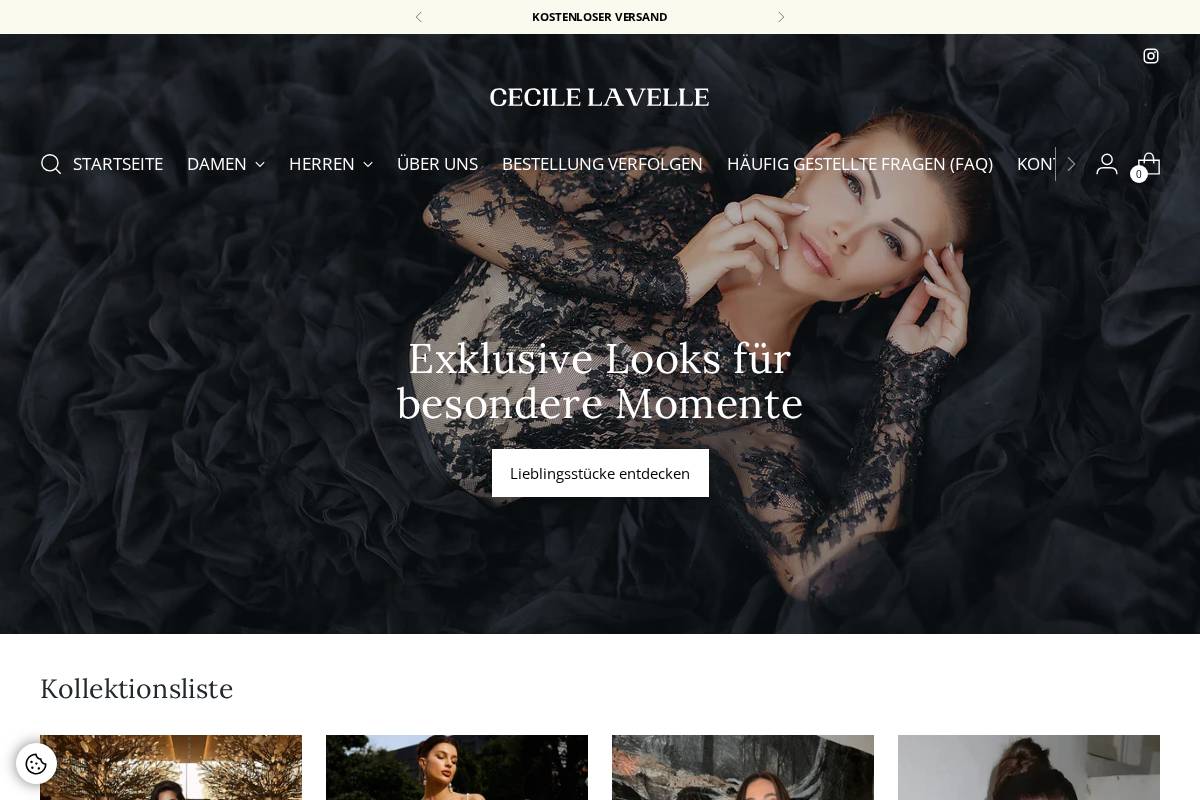 Cecilelavelle homepage screenshot