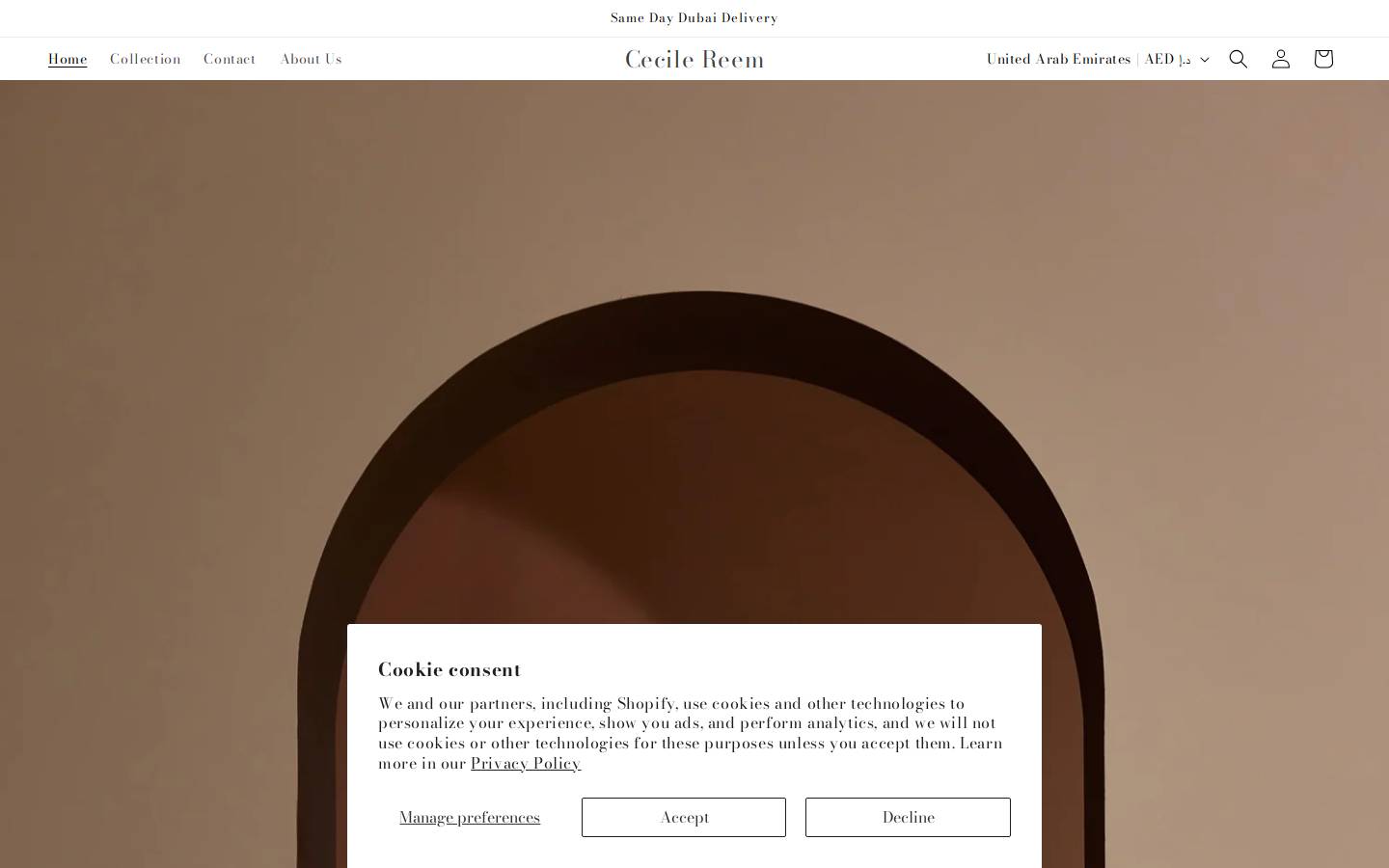 cecilereem.com homepage screenshot