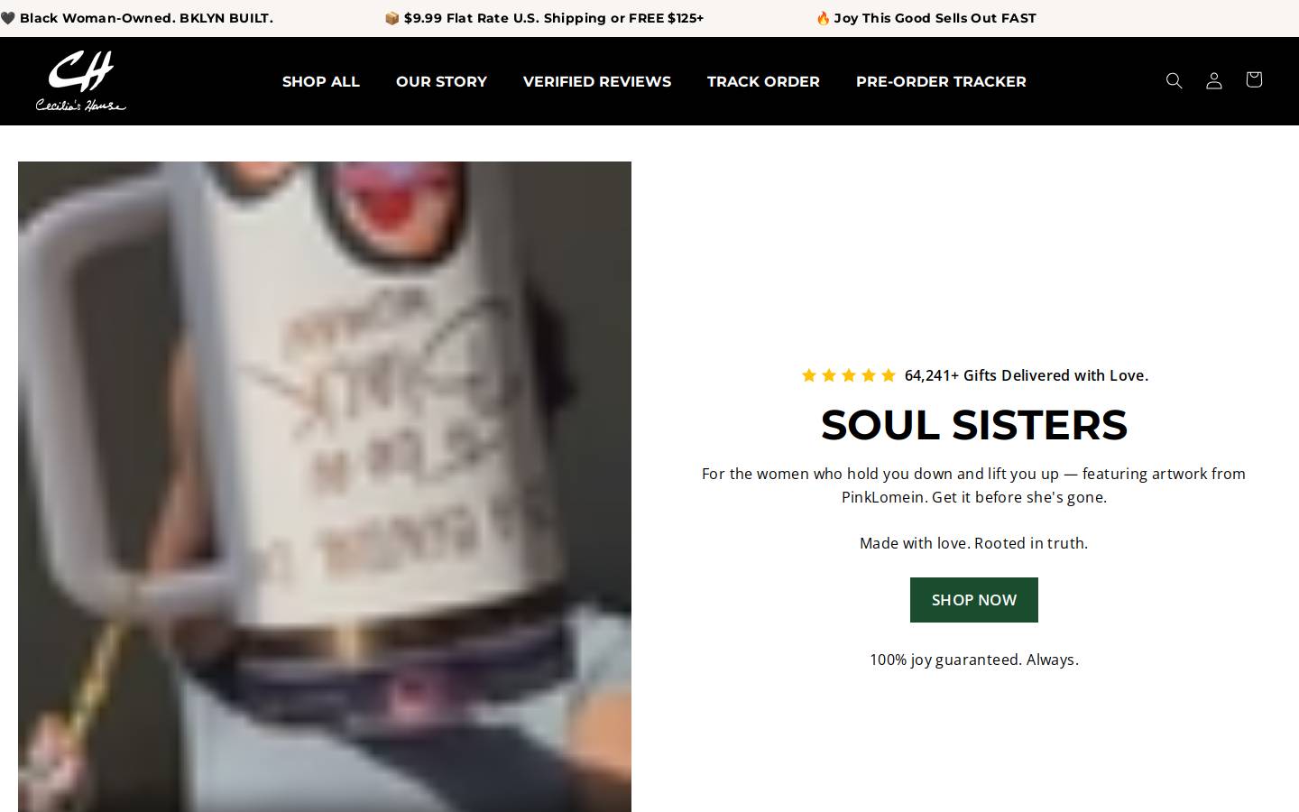 ceciliashouse.com homepage screenshot