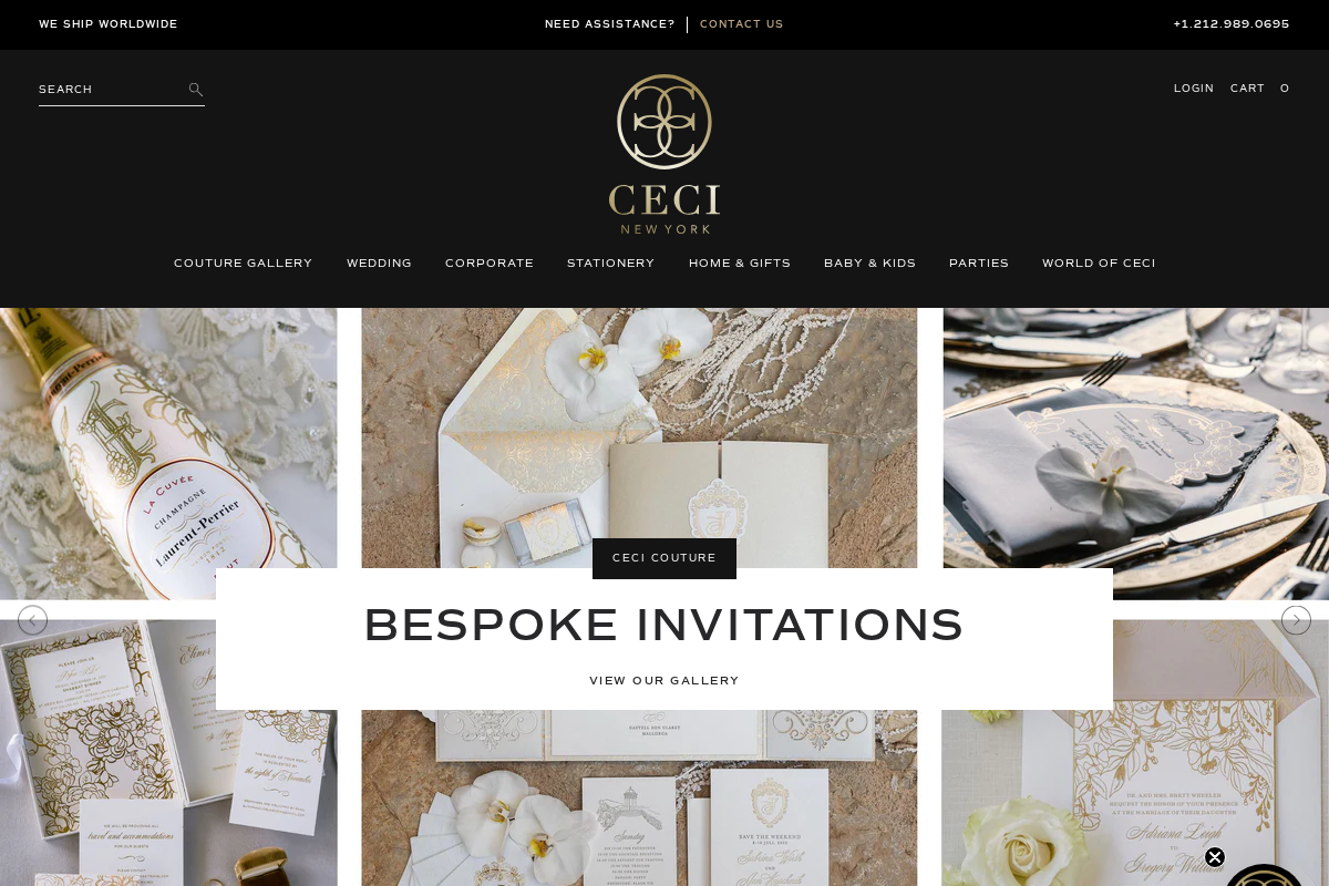 Ceci New York homepage screenshot