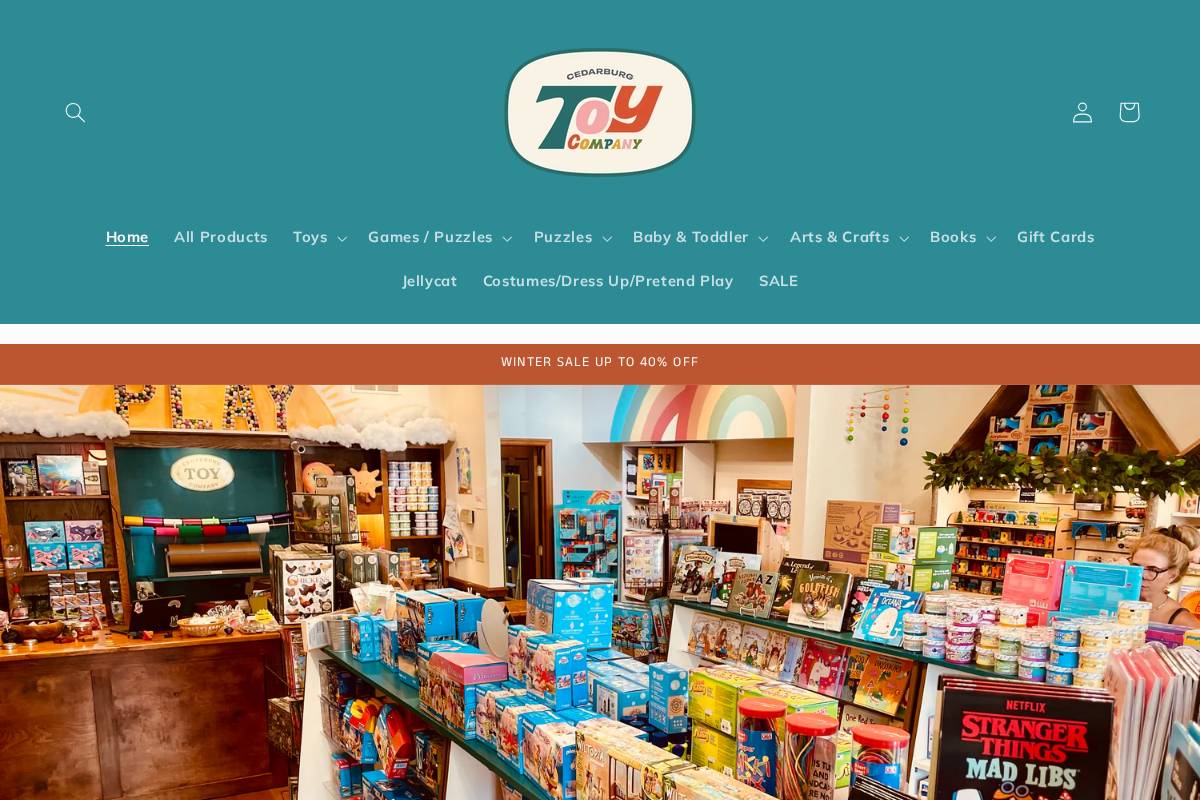 cedarburgtoyco.com homepage screenshot