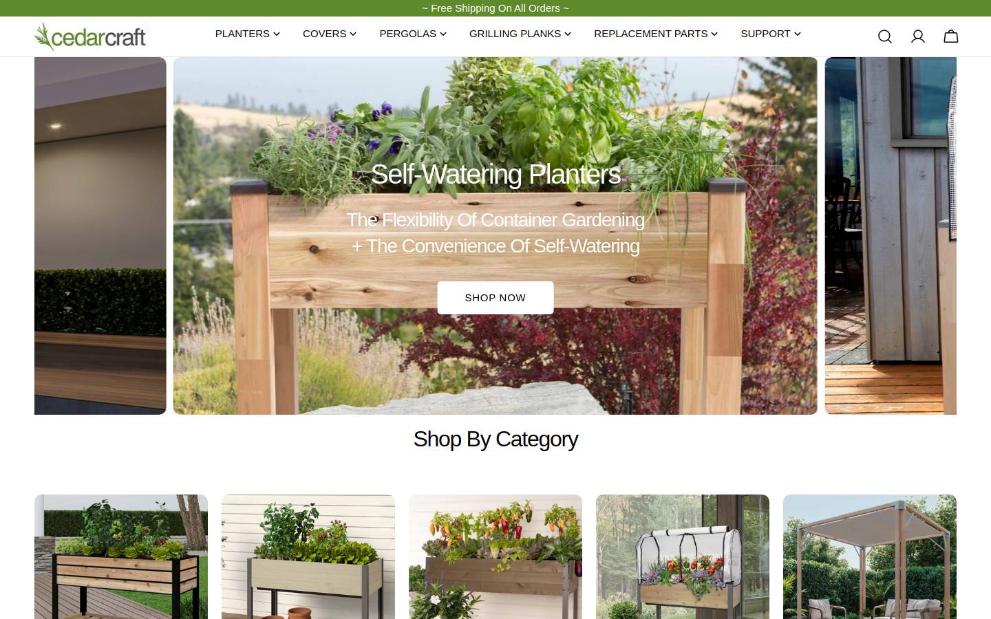 cedarcraft.com homepage screenshot