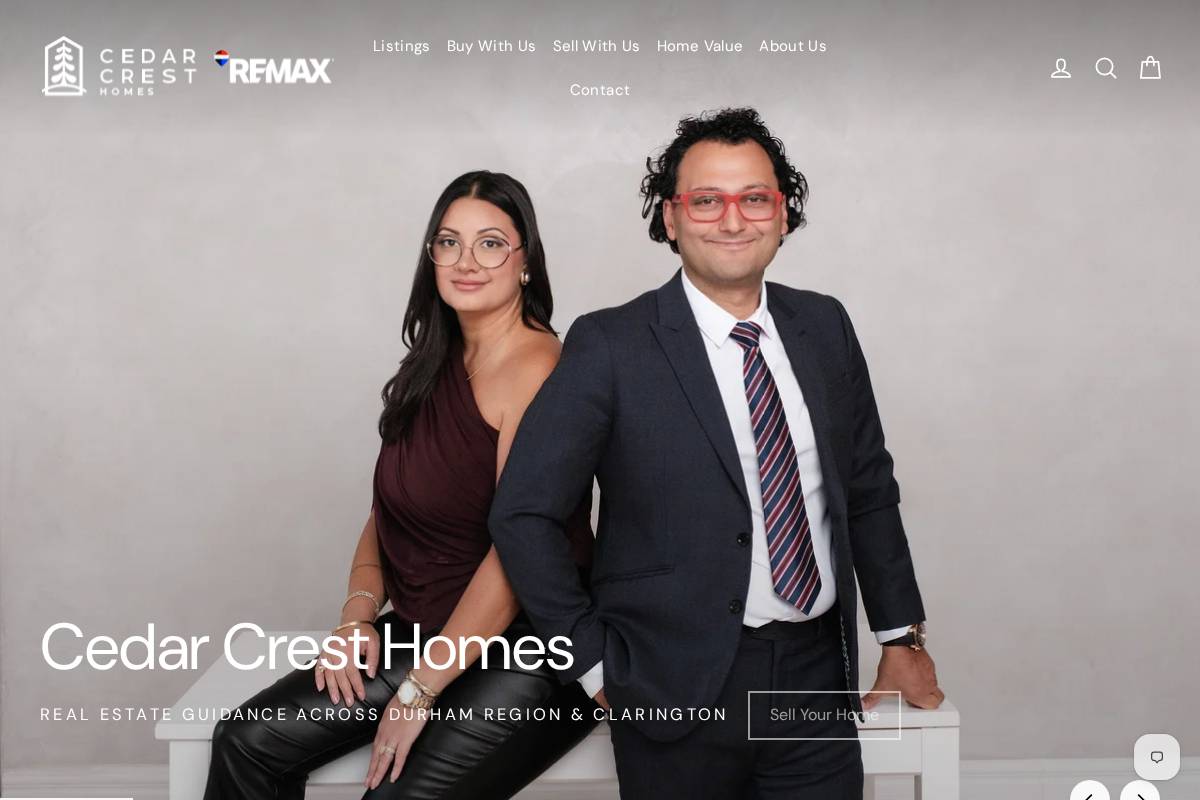 cedarcresthomes.ca homepage screenshot