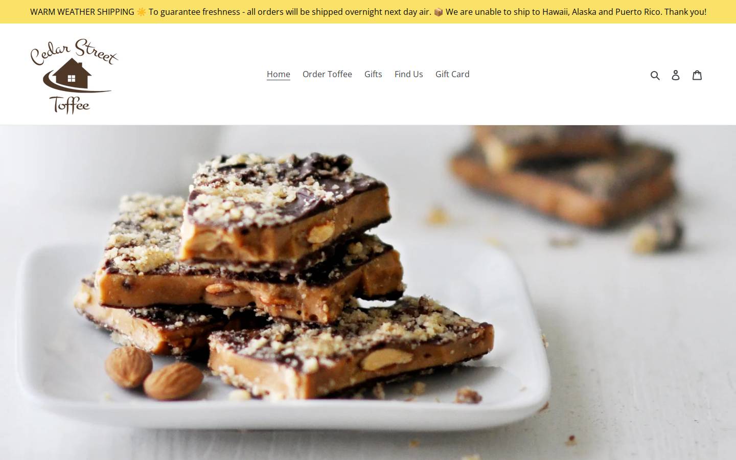 cedarstreettoffee.com homepage screenshot