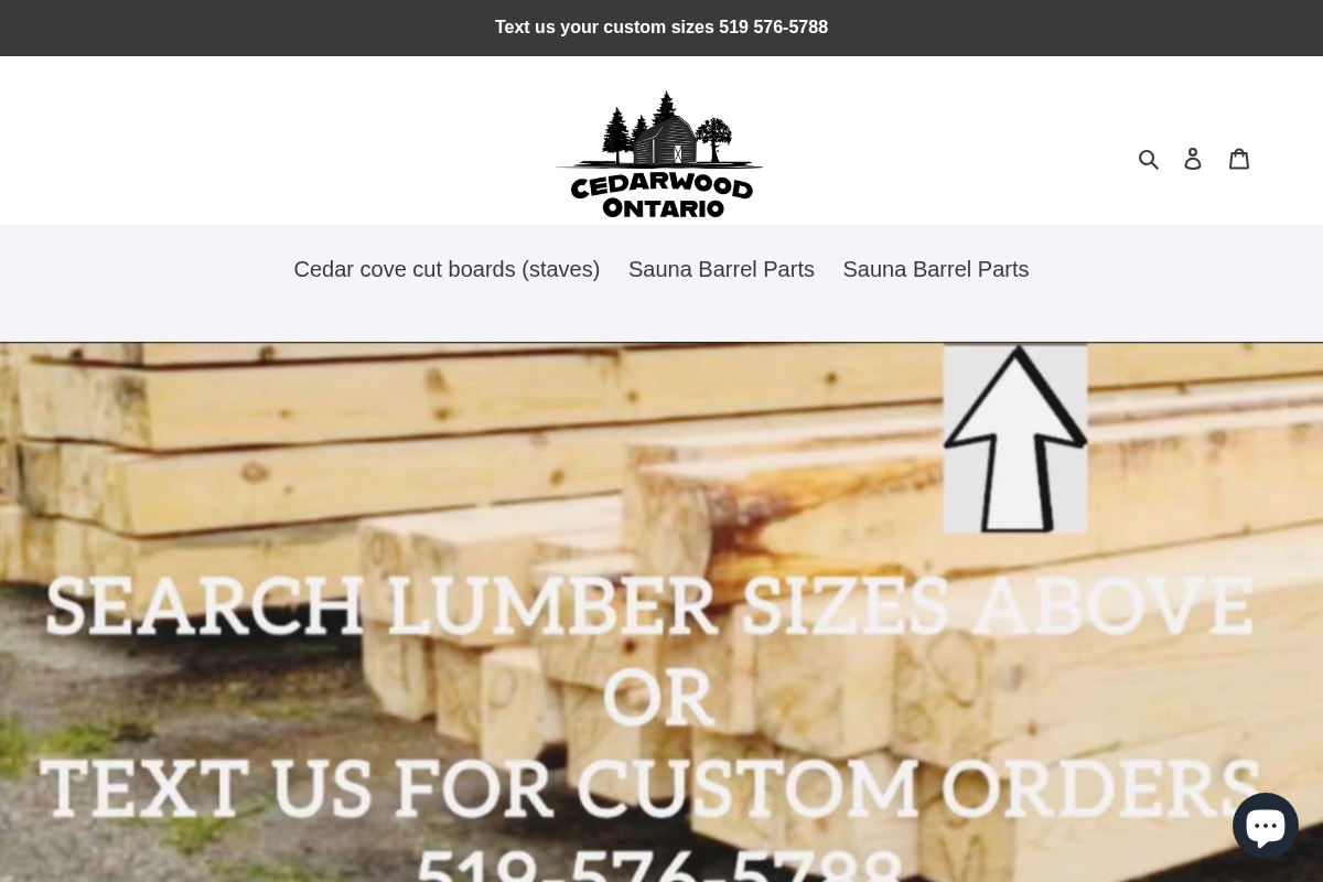 cedarwoodontario.com homepage screenshot
