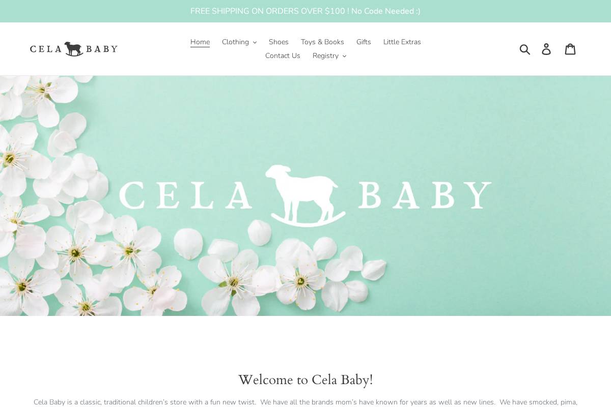 celababy.com homepage screenshot