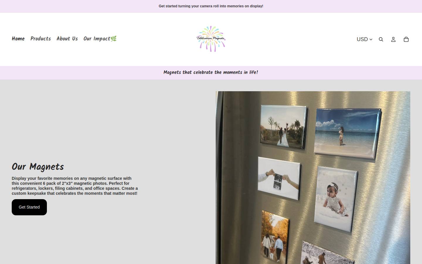 celebrationmagnets.shop homepage screenshot