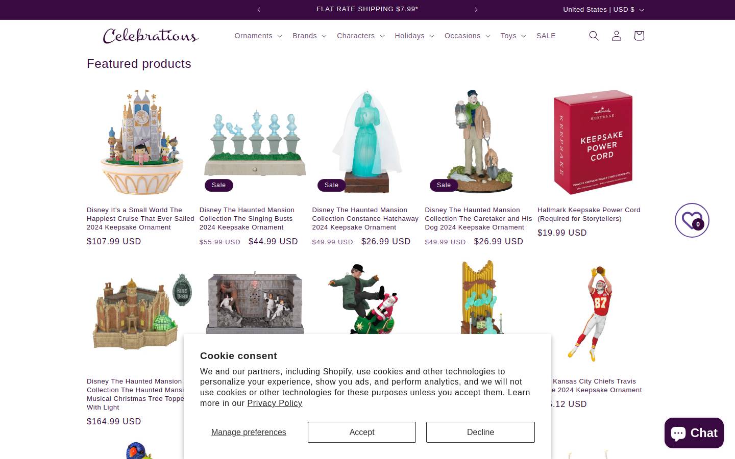 celebrationshallmark.com homepage screenshot