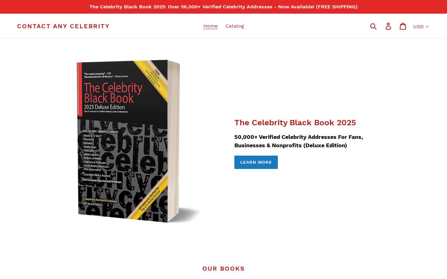 celebrityblackbook.com homepage screenshot