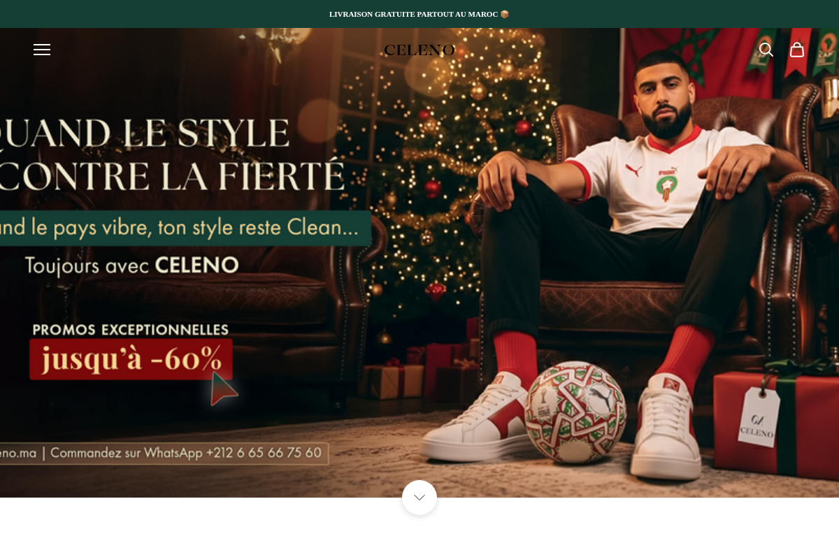 Celeno homepage screenshot