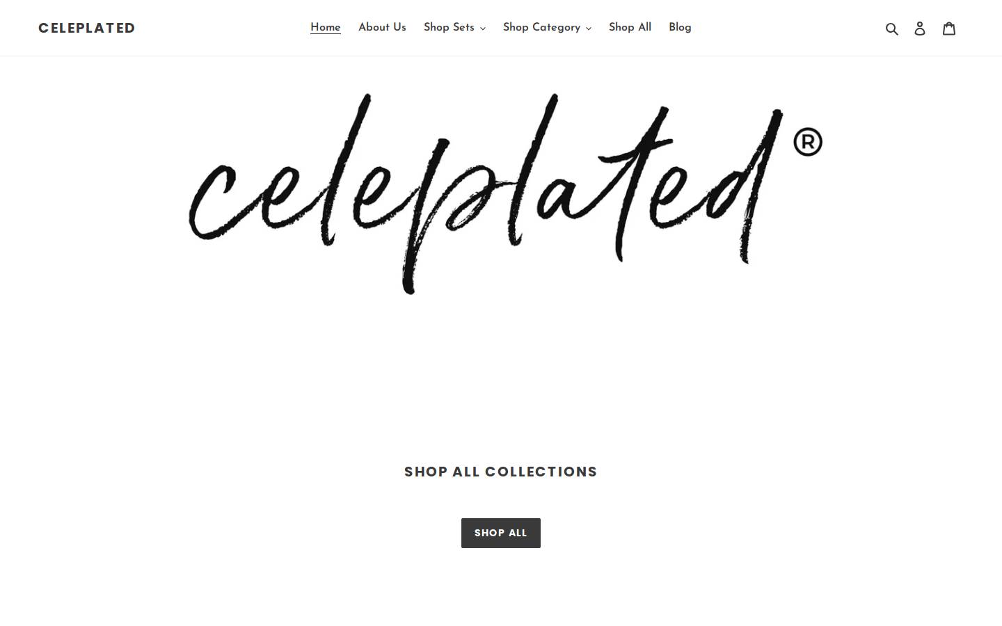 celeplated.com homepage screenshot