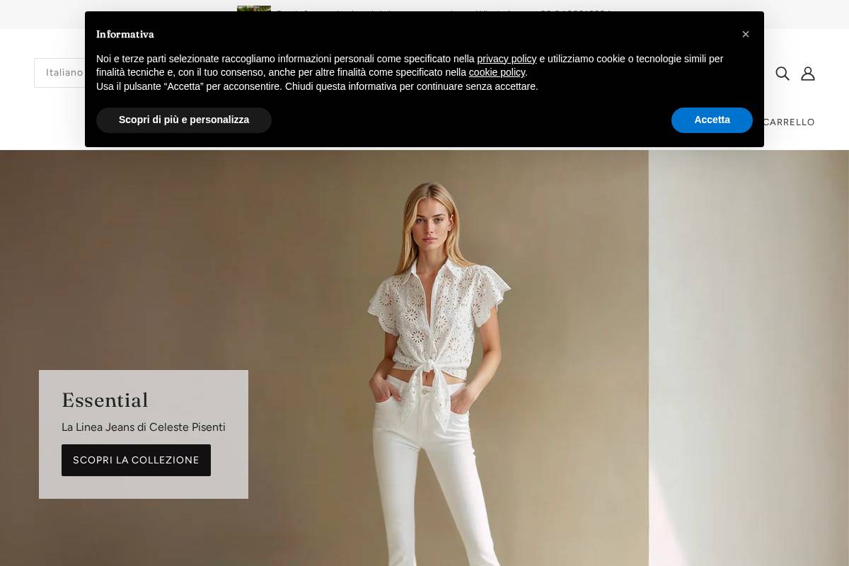 celestepisenti.com homepage screenshot