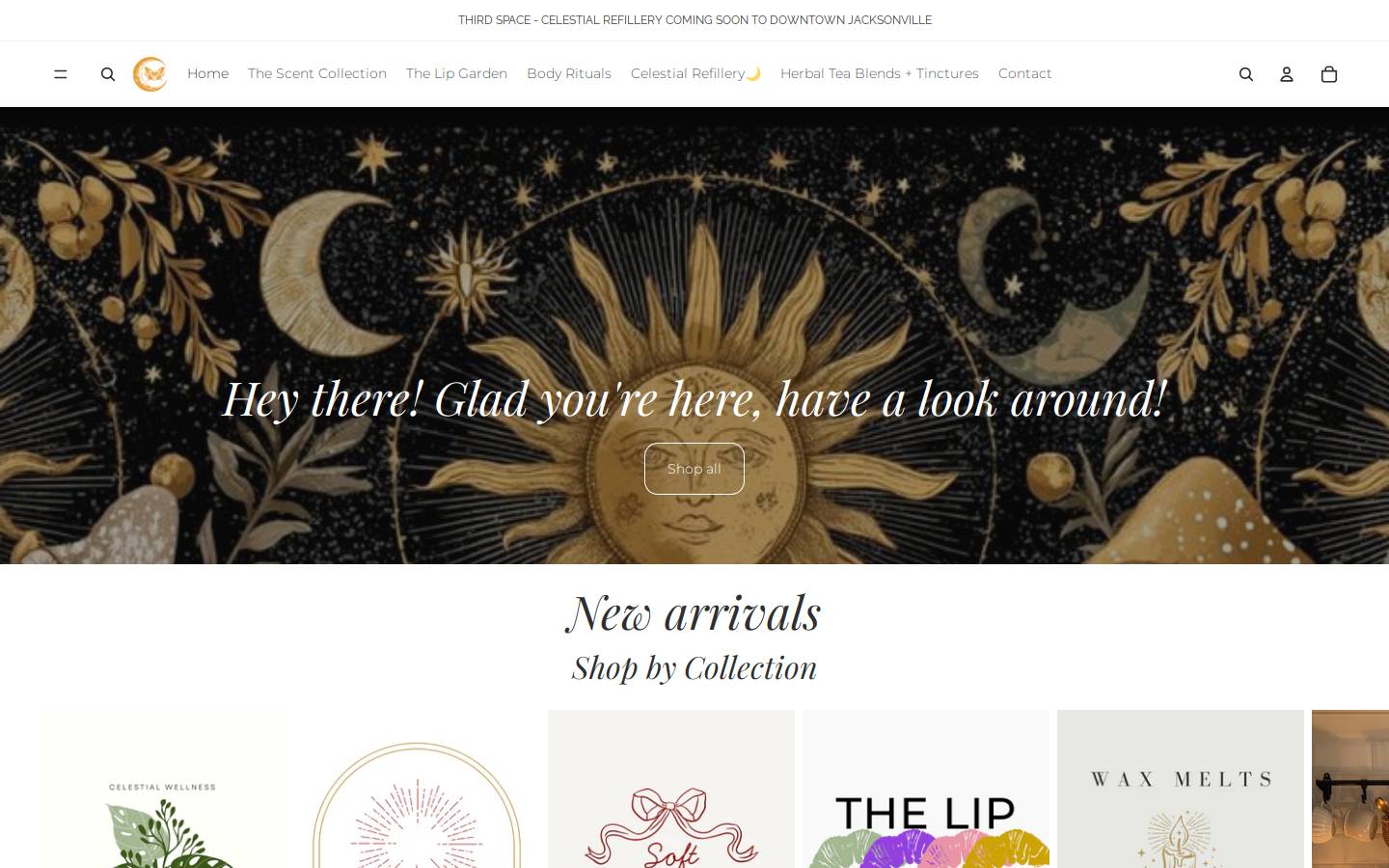 celestialbirthwellness.com homepage screenshot