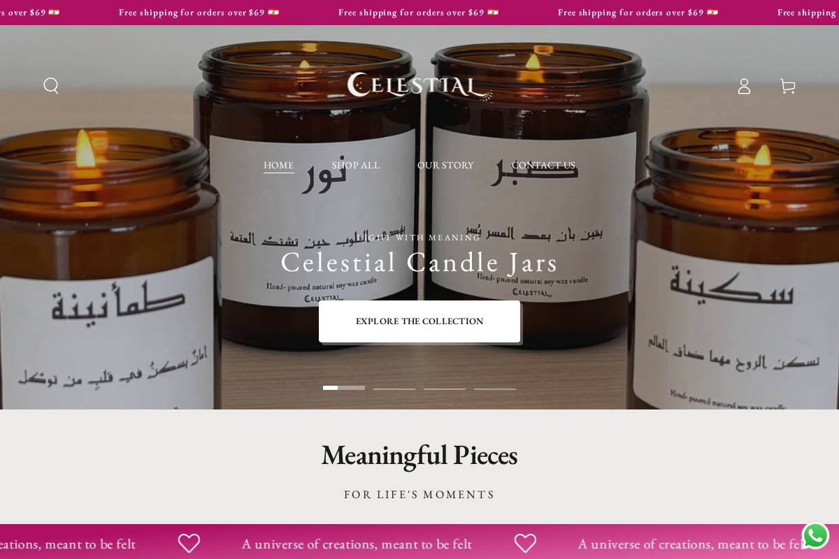 celestialleb.com homepage screenshot