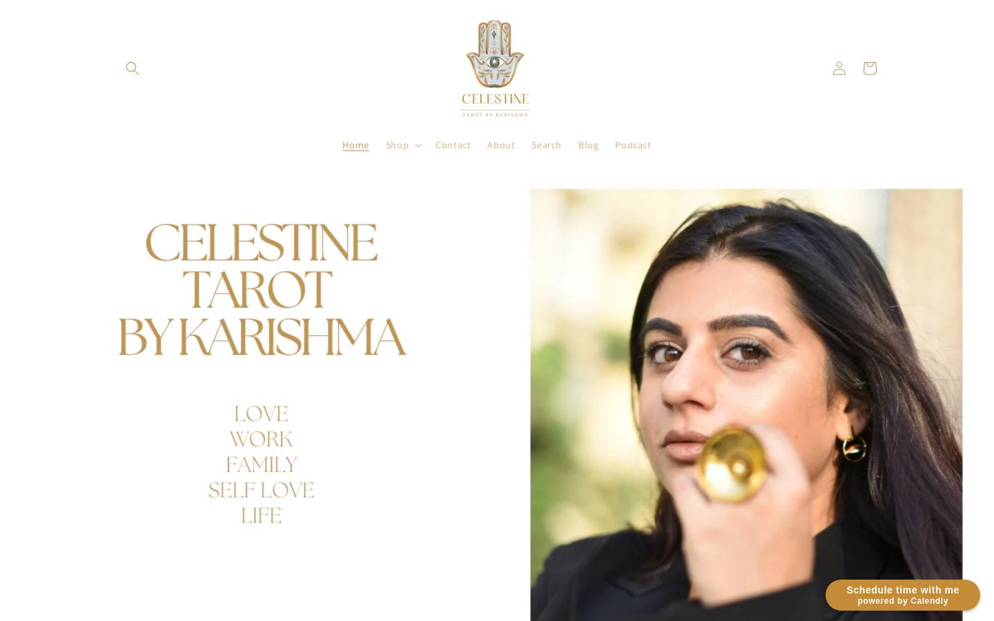 celestinetarot.com homepage screenshot