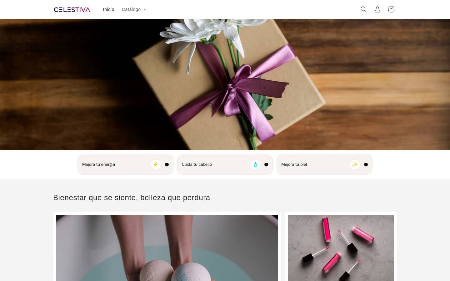 celestivashop.com homepage screenshot