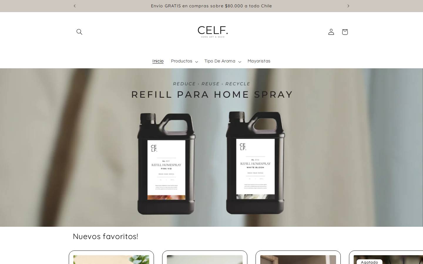 celfhome.cl homepage screenshot